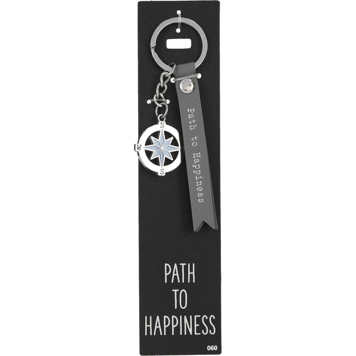 Path to Happiness Sleutelhanger - Petrol Blauw