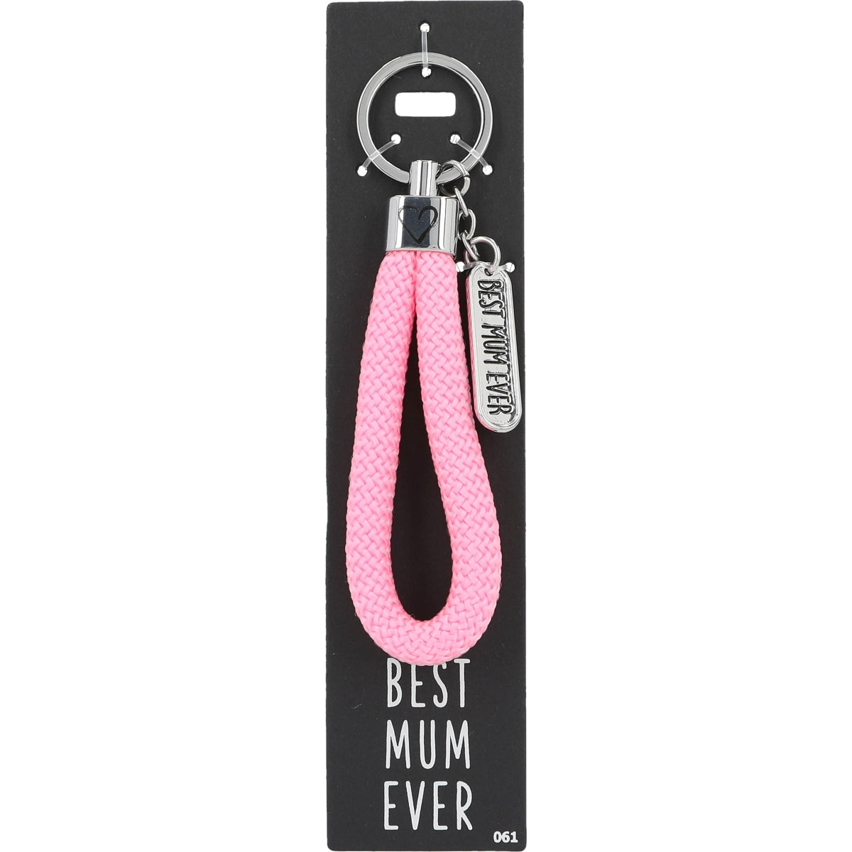 Roze Sleutelhanger 'Best Mum Ever'