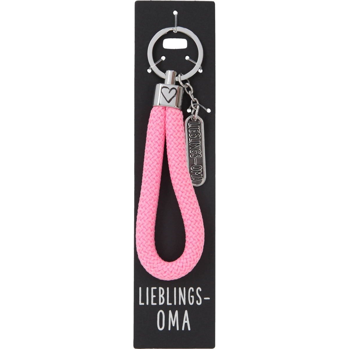 Sleutelhanger roze 'Lieblings-Oma' (Duitse tekst)