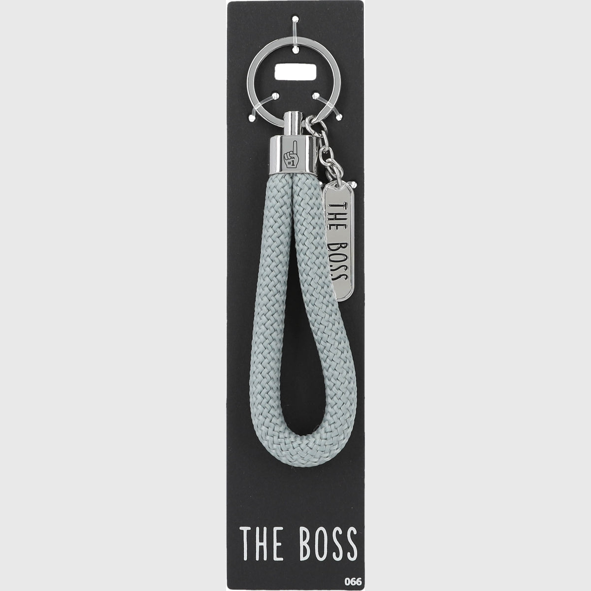 Grijze Sleutelhanger The Boss - Blikvanger voor Je Sleutels