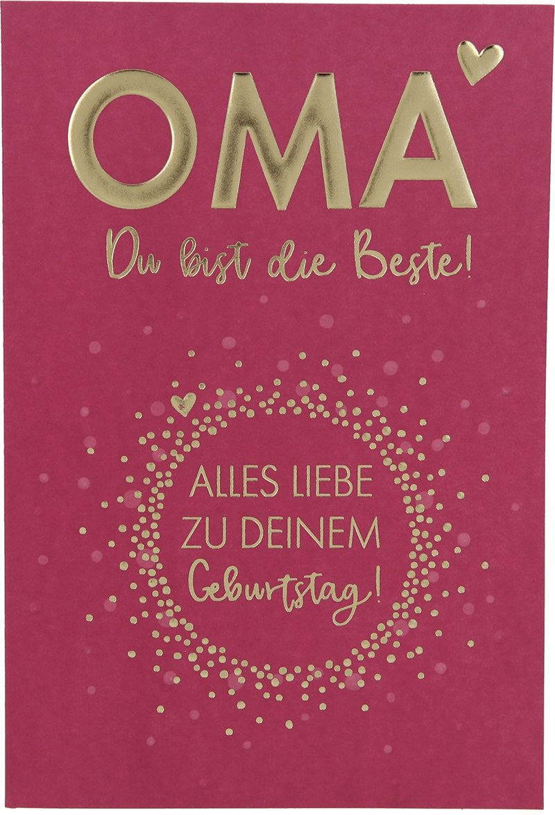 OMA Du bist die Beste! Alles Liebe zu... Depesche