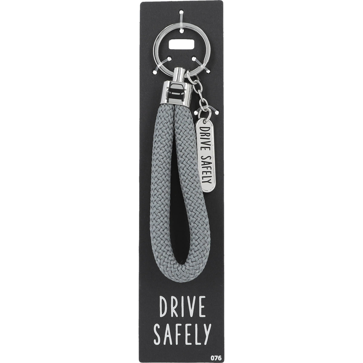 Grijze Sleutelhanger 'Drive Safely' van TOPModel