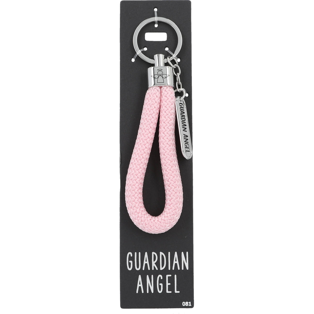Roze 'Guardian Angel' Sleutelhanger met Bedeltje