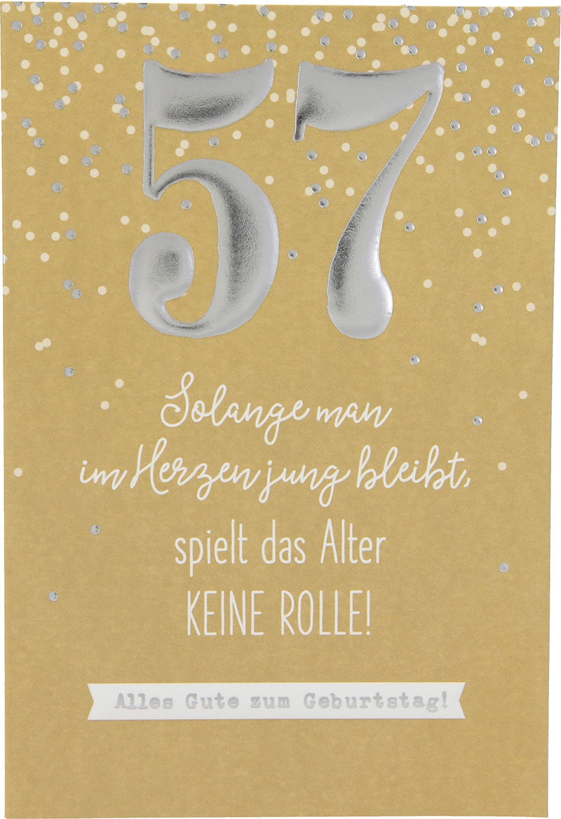 57 Solange man im Herzen jung bleibt... Depesche