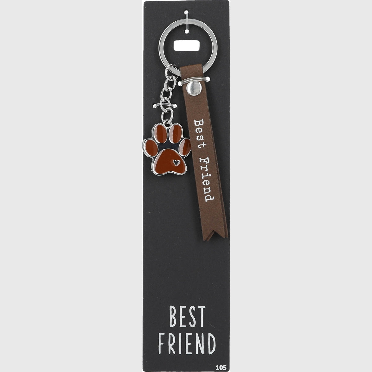 TOPModel Sleutelhanger 'Best Friend' met Bruin Lint