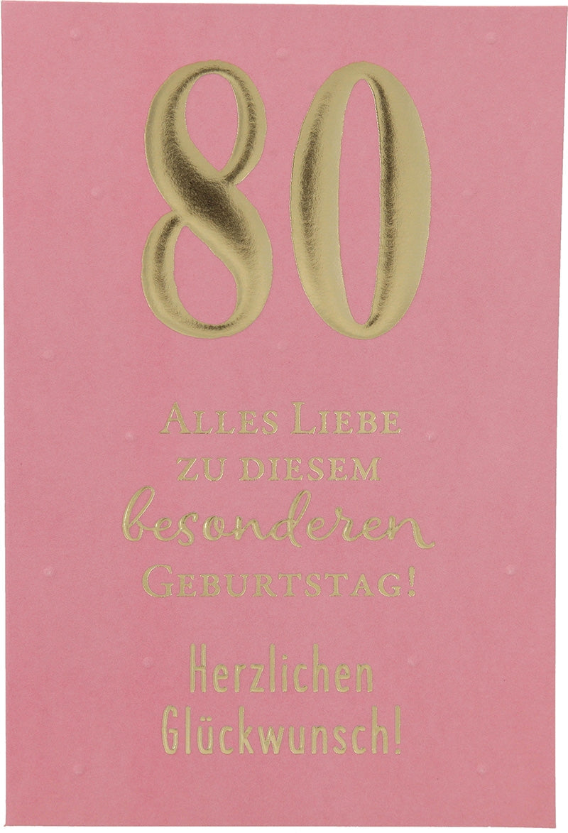 80 Alles Liebe zu diesem besonderen-rosa Depesche