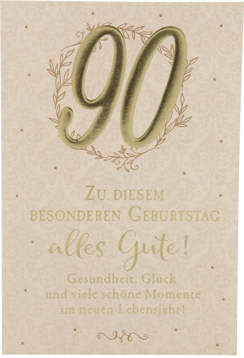 90 Zu diesem besonderen Geburtstag... Depesche